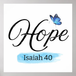 Poster Borboleta Azul Esperança