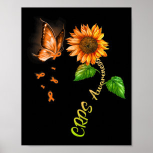 Poster Borboleta Cãibras de Girassol Consciência 1
