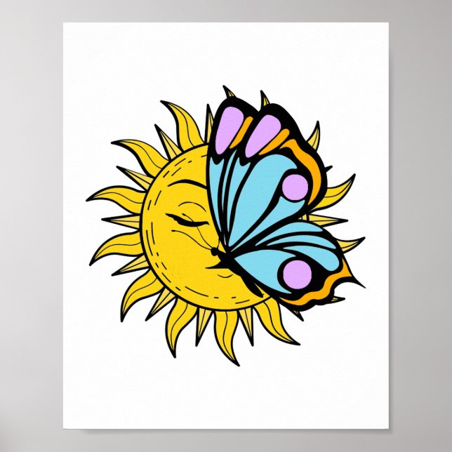 Poster Borboleta Celestial Sun (Frente)