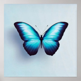 Poster Borboleta Contra Fundo Branco