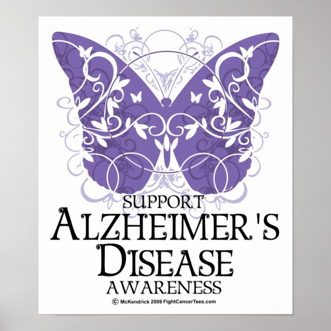 Poster Borboleta da Doença de Alzheimer (Frente)