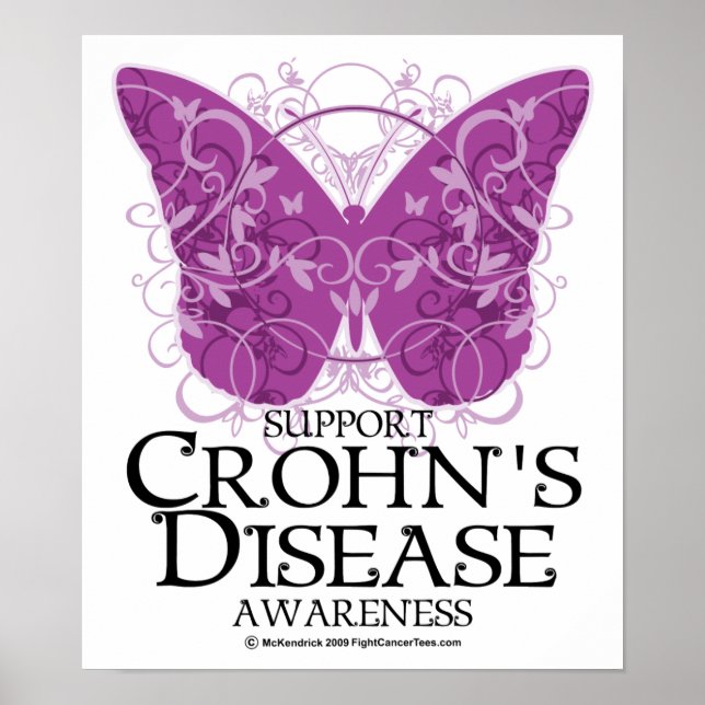 Poster Borboleta da Doença de Crohn (Frente)