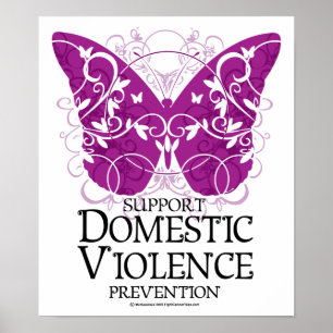 Pôster Borboleta da violência doméstica