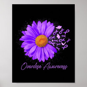 Poster Borboleta Daisy Borboleta Púrpura Friso Sensibiliz