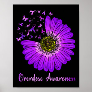 Poster Borboleta Daisy Borboleta Roxo Sensação de Sobredo