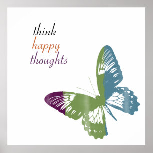 Pôster Borboleta de Aquarela