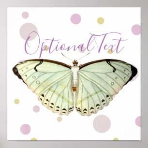 Poster Borboleta de Beleza Verde Mint