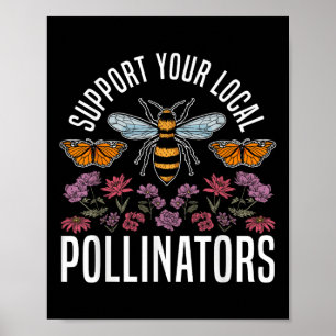 Poster Borboleta de Biodiversidade Suporta Seu Polinês Lo