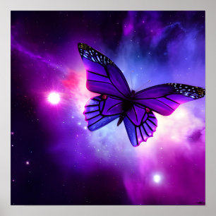 Poster Borboleta de Céu Roxo