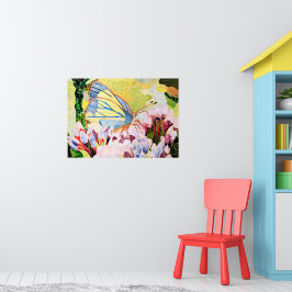 Poster Borboleta de colagem