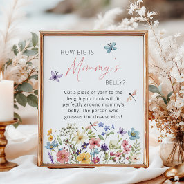 Poster Borboleta de flor selvagem como grande é a barriga