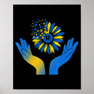 Poster Borboleta De Girassol-Mão-De-Obra Ucraniana Apoio