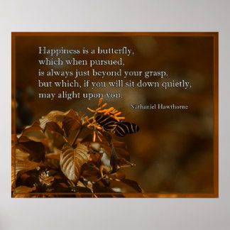 Poster Borboleta-de-vidro-zebra