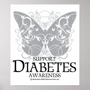 Pôster Borboleta Diabetes
