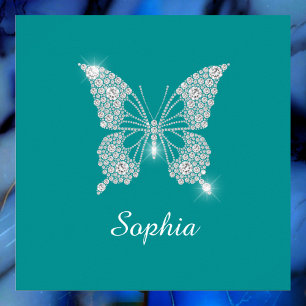 Poster Borboleta Diamante Branca, Nome do Script, Teto Pr