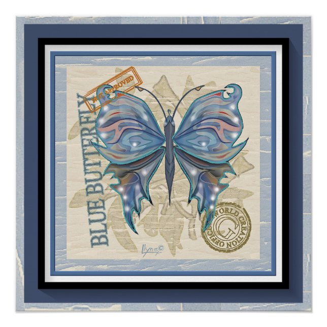 Pôster Borboleta do gabinete de criação G (Frente)