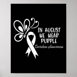 Poster Borboleta Em agosto Vestimos Sobredosagem Roxa Awa