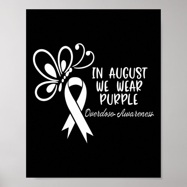 Poster Borboleta Em agosto Vestimos Sobredosagem Roxa Awa (Frente)