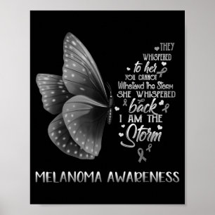 Poster Borboleta Eu Sou A Consciência do Melanoma