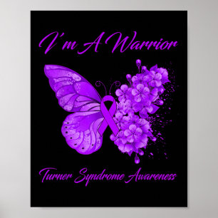 Poster Borboleta Eu sou um guerreiro Sindrome Turner Cons