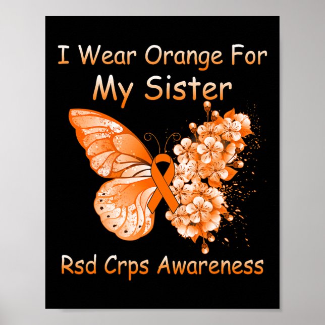 Poster Borboleta Eu Uso Laranja Para Minha Irmã Rsd Crps  (Frente)