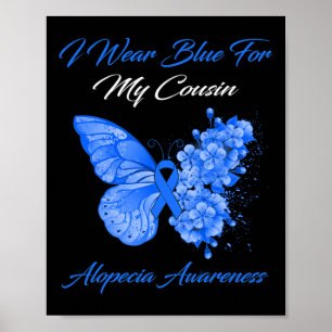 Poster Borboleta Eu Visto Azul Para Meu Primo Alopecia