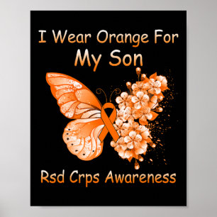 Poster Borboleta Eu Visto Laranja Para Meu Filho RSD CRPS