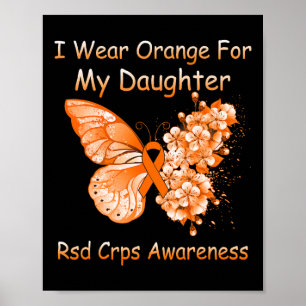 Poster Borboleta Eu Visto Laranja Para Minha Filha RSD CR