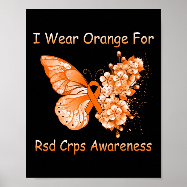 Poster Borboleta Eu Visto Laranja Para Sensibilização Do  (Frente)