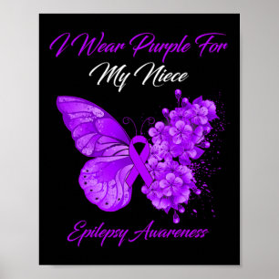 Poster Borboleta Eu Visto Roxo Para Minha sobrinha Epilep