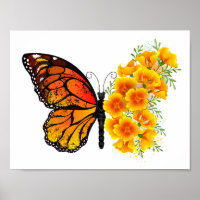 Borboleta Flor com Papagaio Amarelo da Califórnia