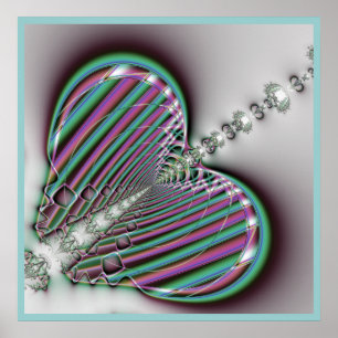 Pôster Borboleta Fractal