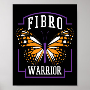 Poster Borboleta Gráfica Fibro Warrior de Consciência