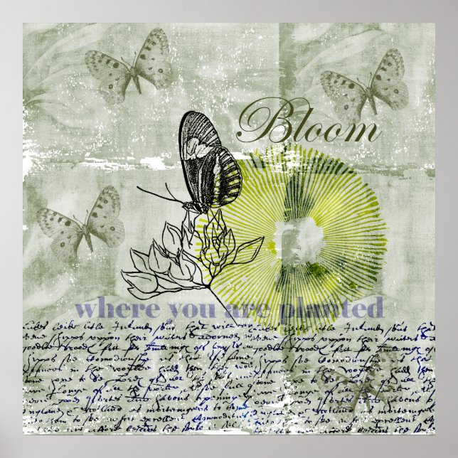 Pôster Borboleta Inspirada Bloom (Frente)