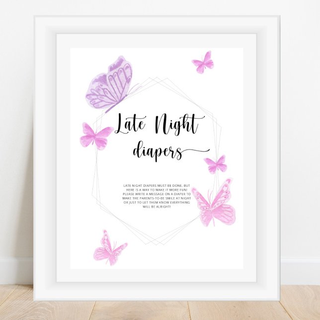 Poster Borboleta Jogo de fraldas tarde da noite  (Criador carregado)