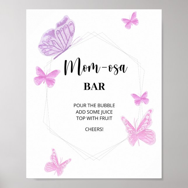Poster Borboleta Mom-osa bar  (Frente)