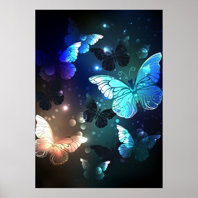 Poster Borboleta Noturna Esvoaçante (Frente)