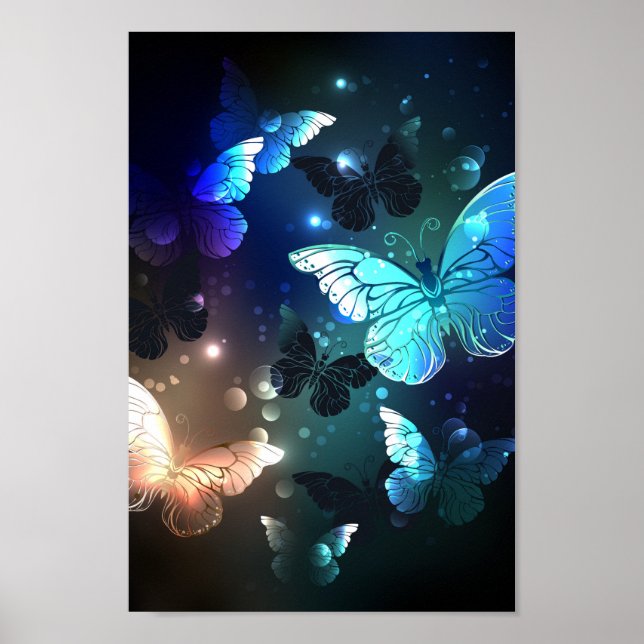 Poster Borboleta Noturna Esvoaçante (Frente)