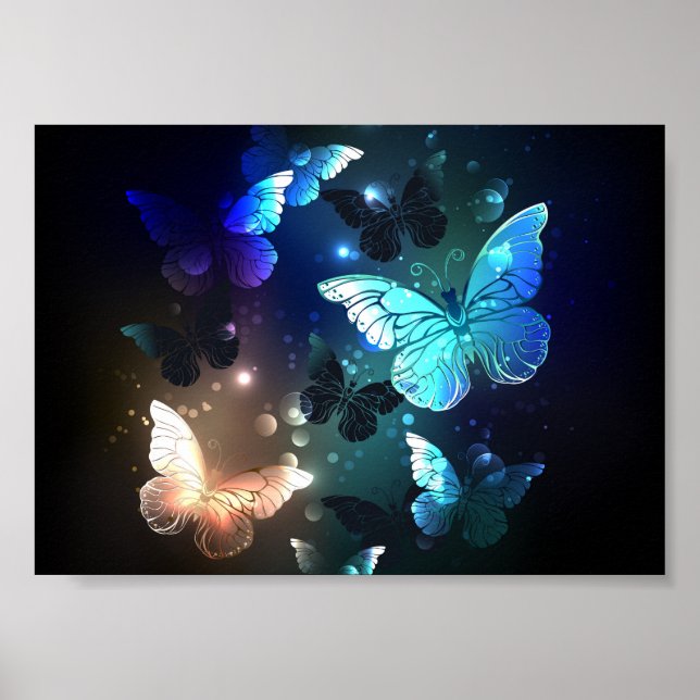 Poster Borboleta Noturna Flutuante (Frente)