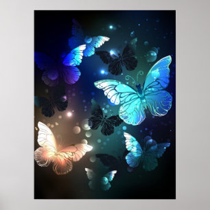 Poster Borboleta Noturna Flutuante