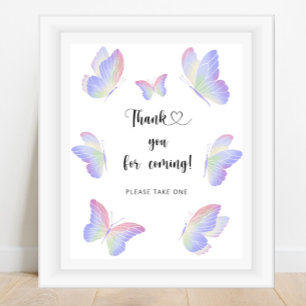Poster Borboleta \ Obrigada por vir