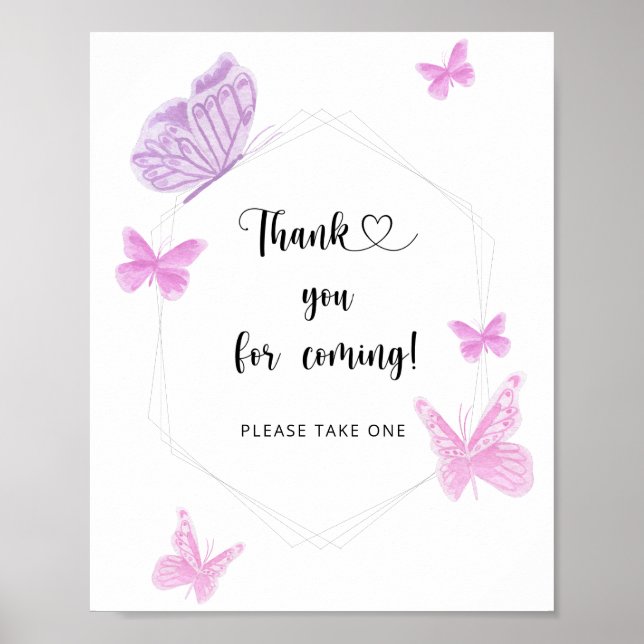 Poster Borboleta \ Obrigado por vir (Frente)