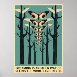 Poster Borboleta Olho na Floresta - Cotação Personalizáve