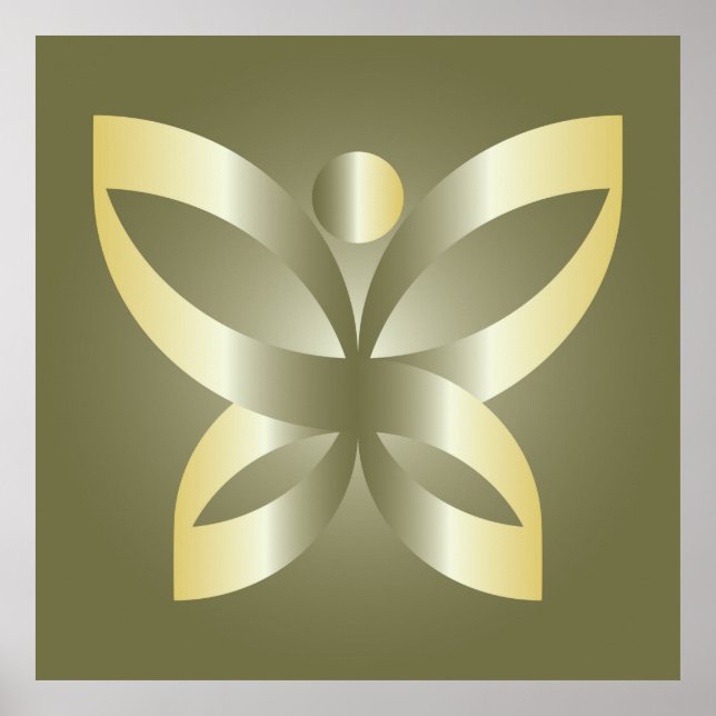 Poster borboleta ouro (Frente)