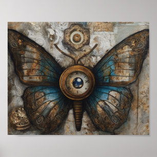 Poster Borboleta Steampunk