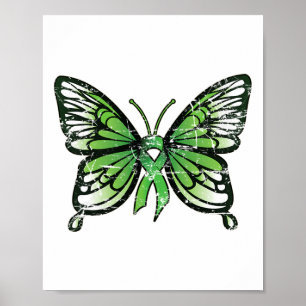Poster Borboleta Verde de Sensibilização para a Saúde