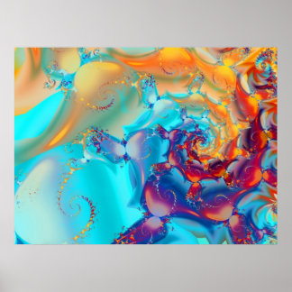 Pôster Borboletas de Aquarela