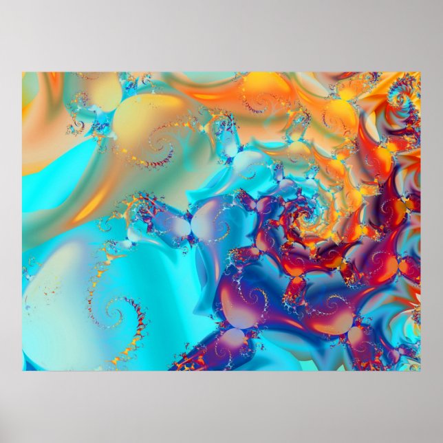 Pôster Borboletas de Aquarela (Frente)