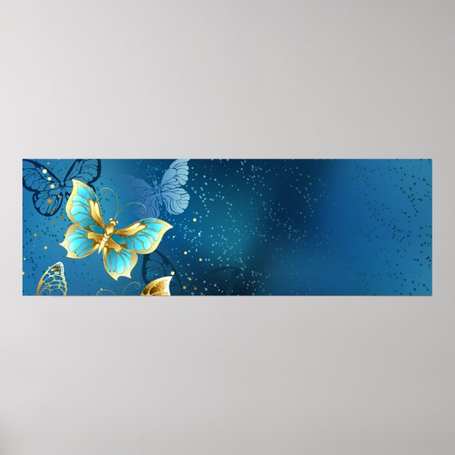 Poster Borboletas de ouro (Frente)