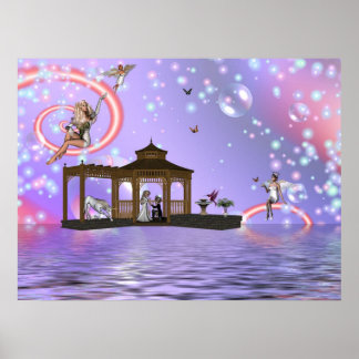 Pôster Borboletas e anjos